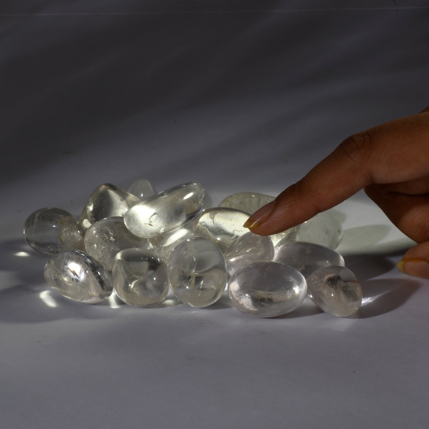 Real Clear Quartz Crystal Tumbles/Tumbled Stone