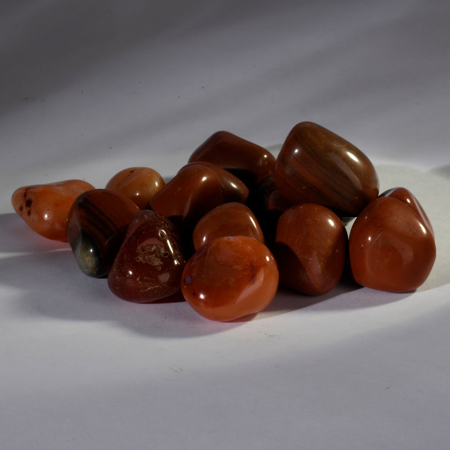 Real Orange Carnelian Crystal Tumbles/Tumbled Stone