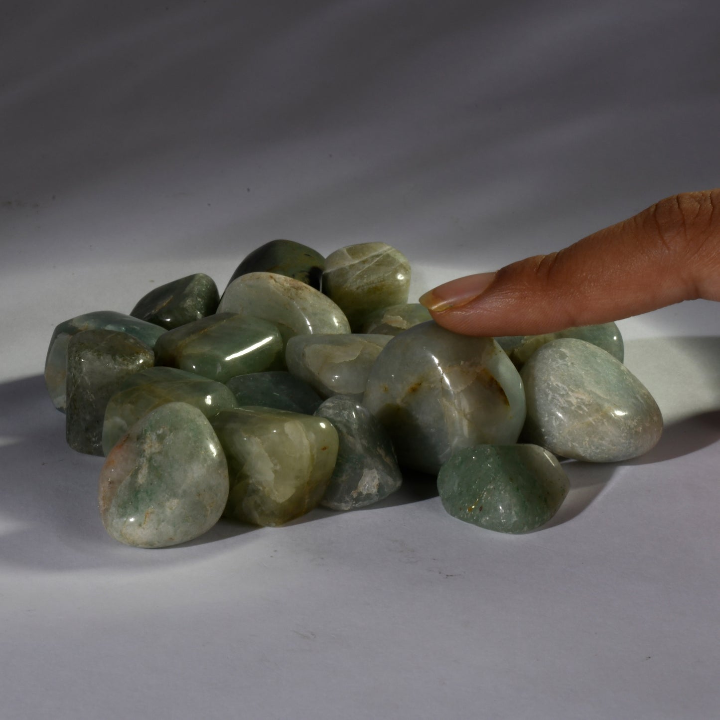 Real Aquamarine Crystal Tumbles/Tumbled Stone