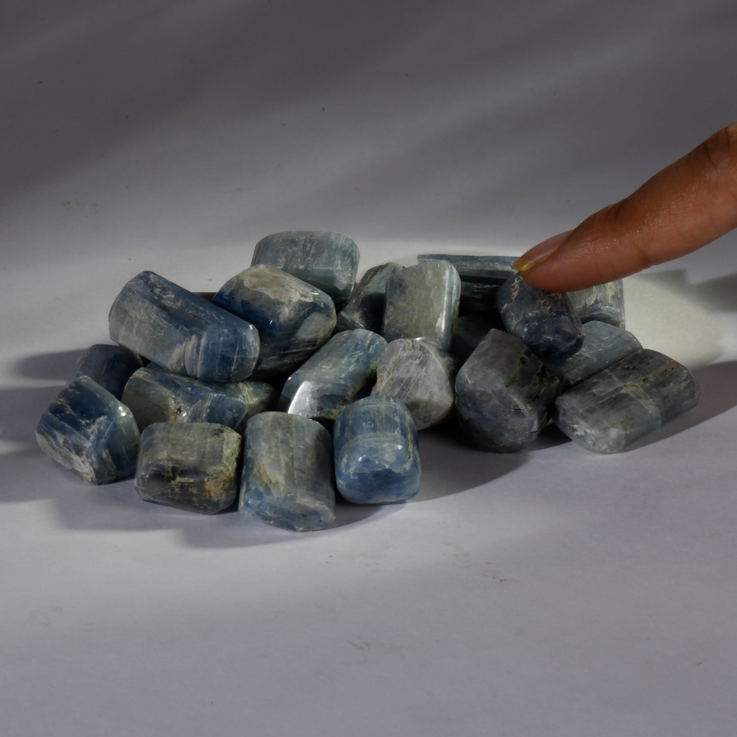 Real Blue Kyanite Crystal Tumbles/Tumbled Stone