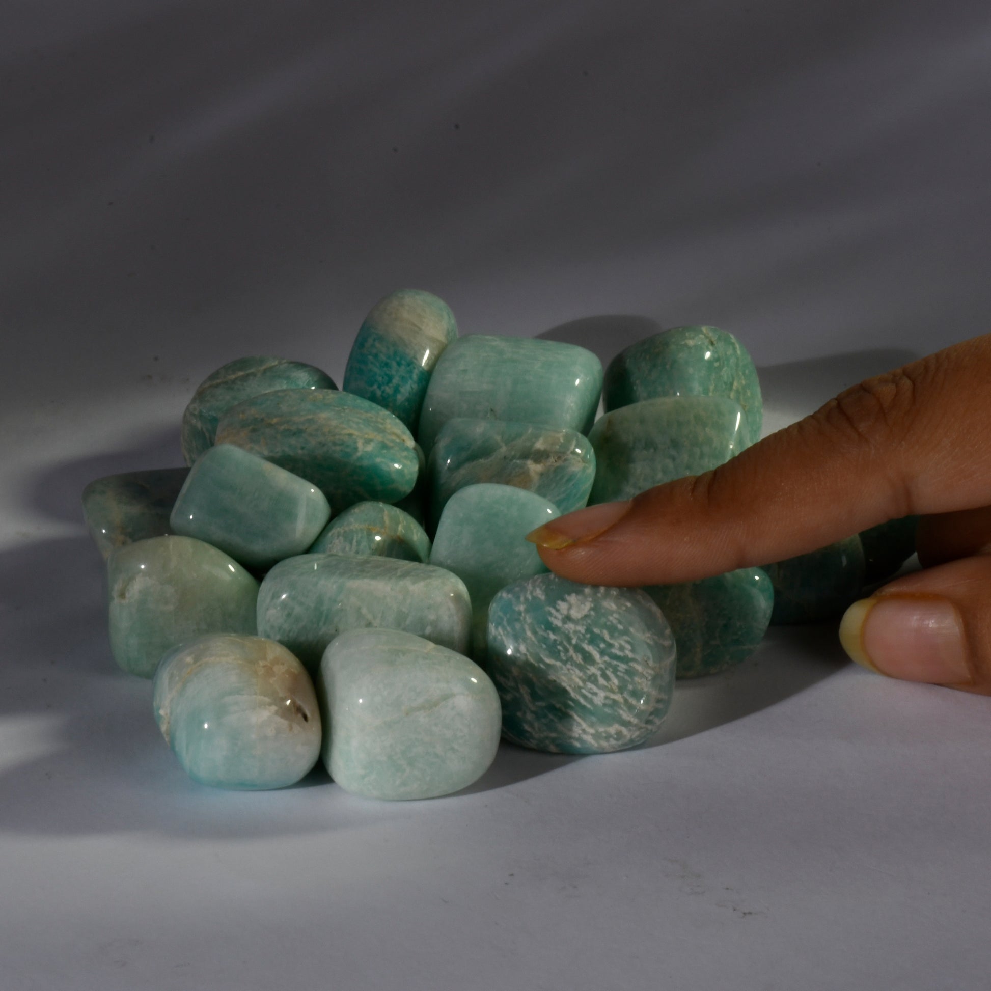 Real Amazonite Crystal Tumbles/Tumbled Stone