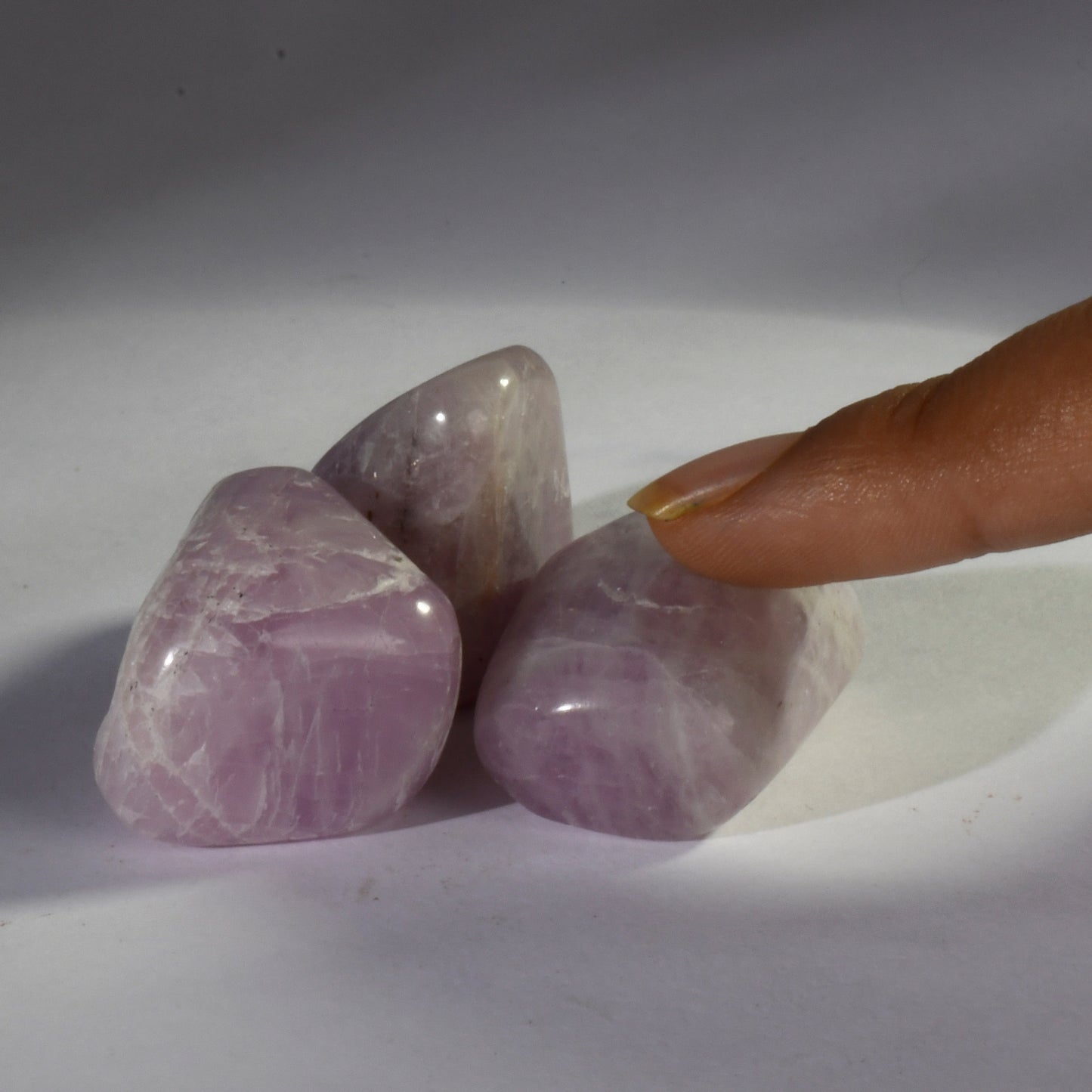 Real Kunzite Crystal Tumbles/Tumbled Stone