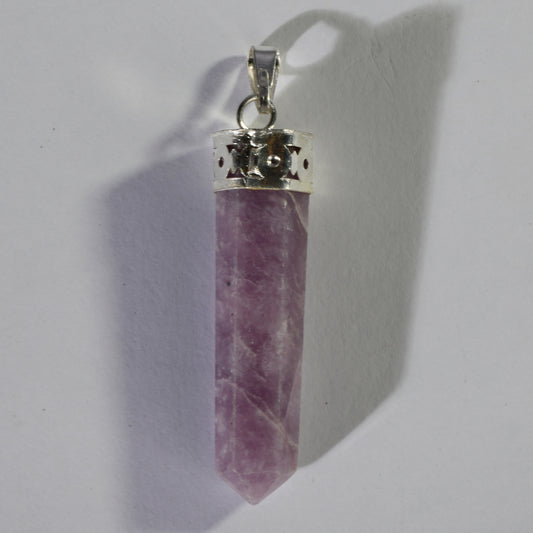 Real Lepidolite Crystal and Stone Necklace Point Pendant Jewellery