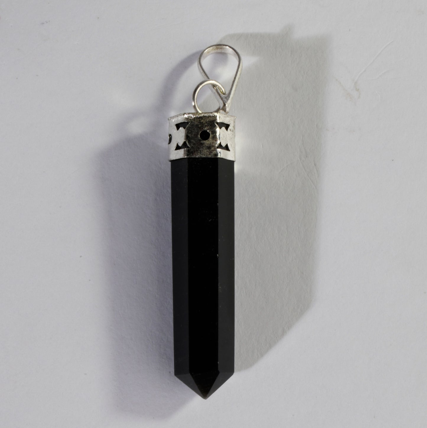 Real Black Obsidian Crystal and Stone Necklace Point Pendant Jewellery