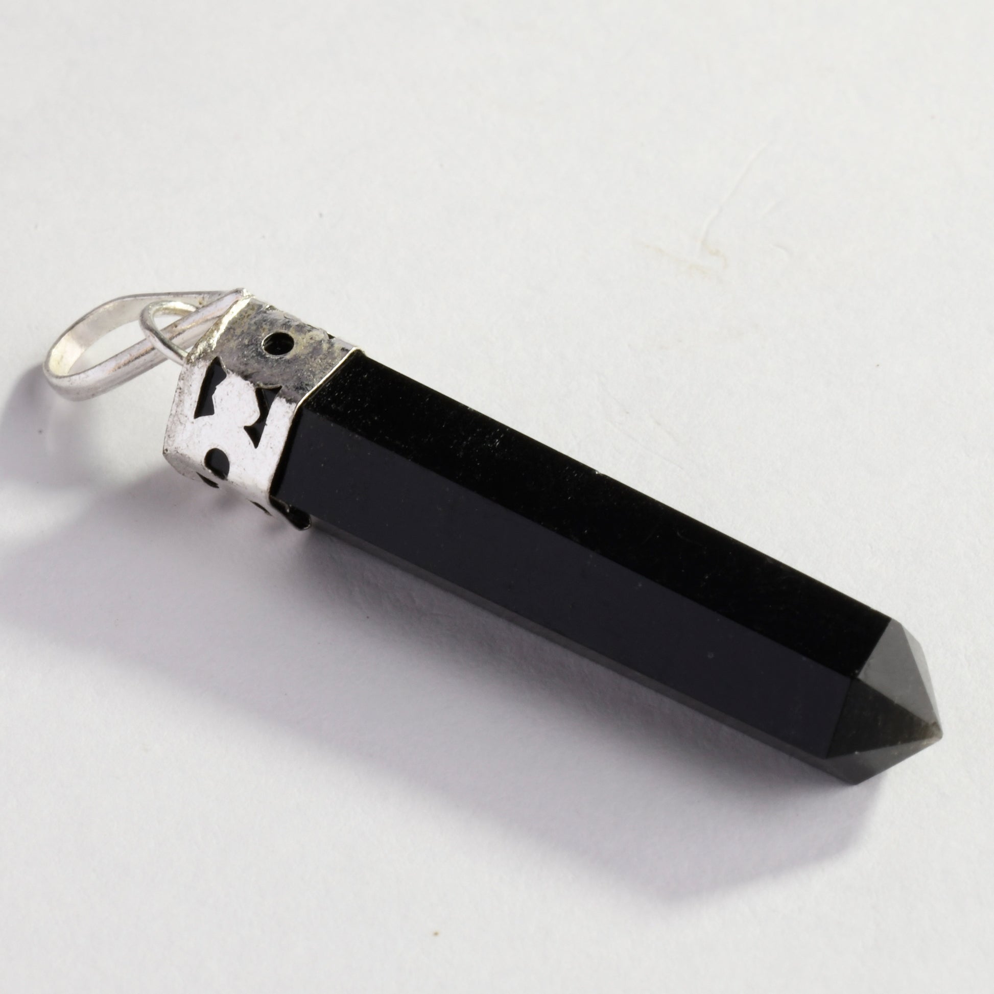 Real Black Obsidian Crystal and Stone Necklace Point Pendant Jewellery