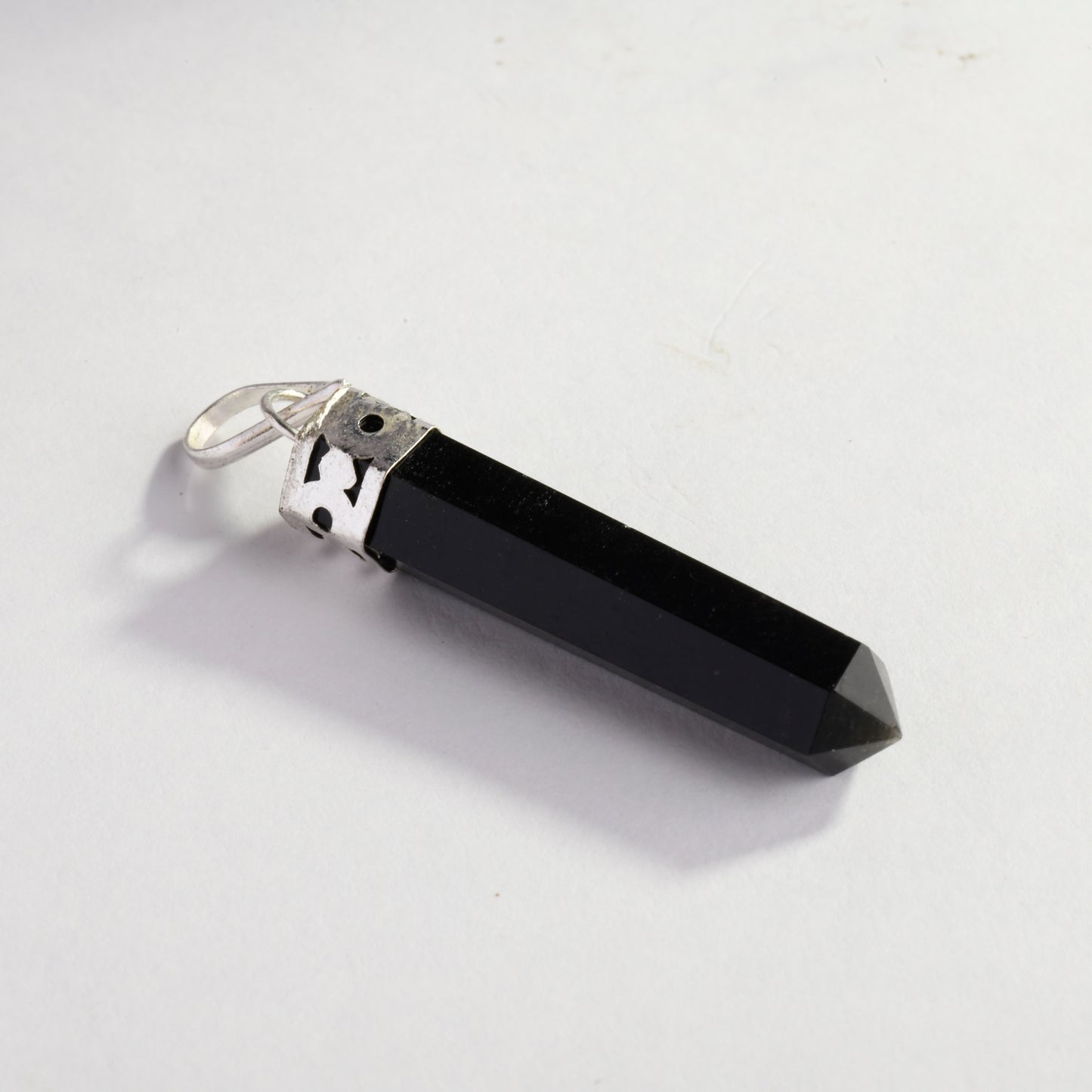 Real Black Obsidian Crystal and Stone Necklace Point Pendant Jewellery