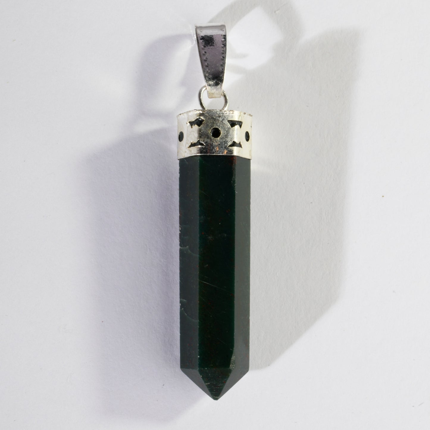 Real Bloodstone Crystal and Stone Necklace Point Pendant Jewellery