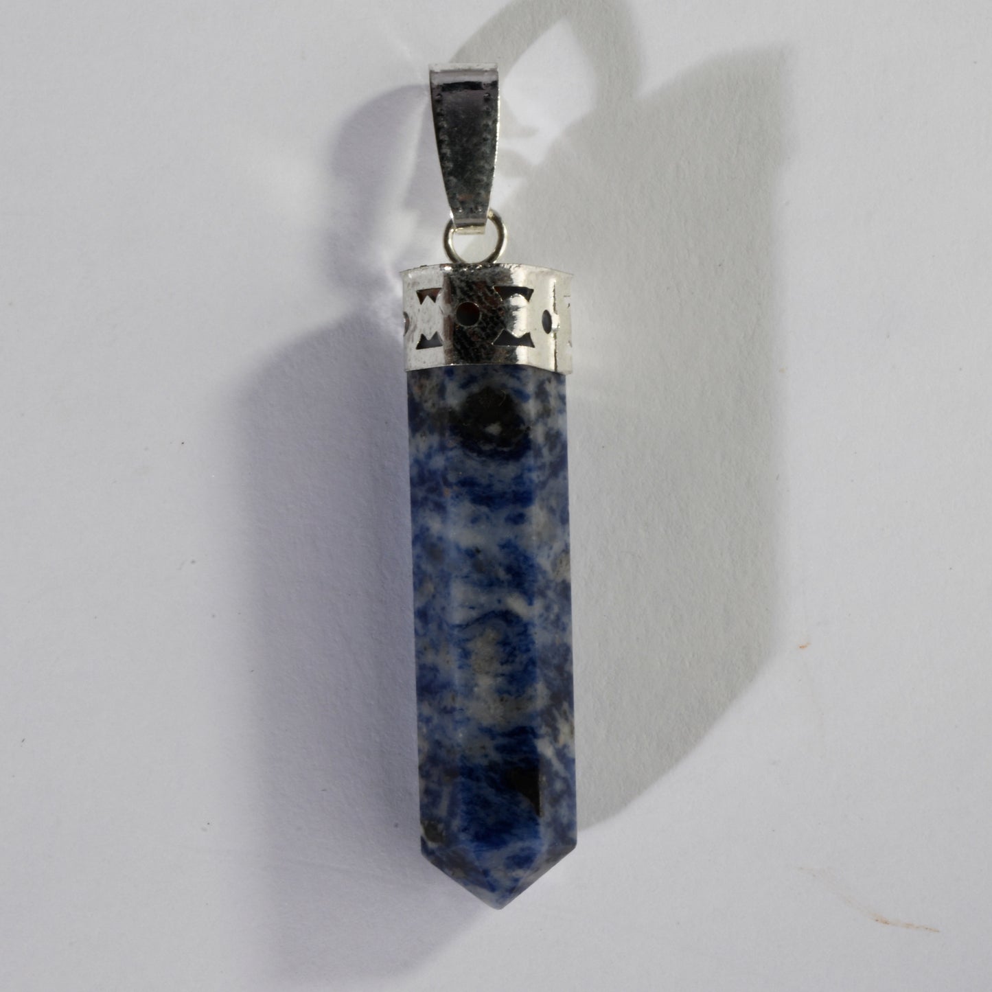 Real Sodalite Crystal and Stone Necklace Point Pendant Jewellery