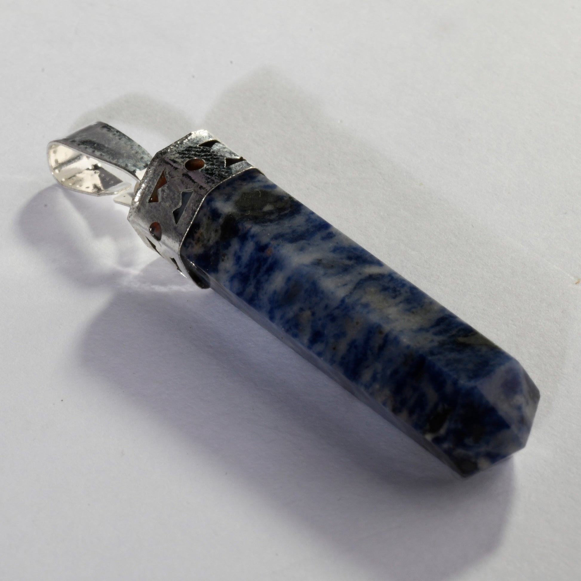 Real Sodalite Crystal and Stone Necklace Point Pendant Jewellery