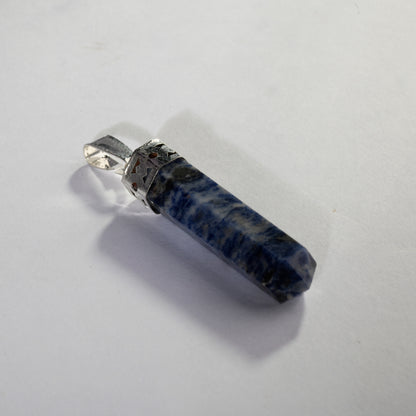 Real Sodalite Crystal and Stone Necklace Point Pendant Jewellery