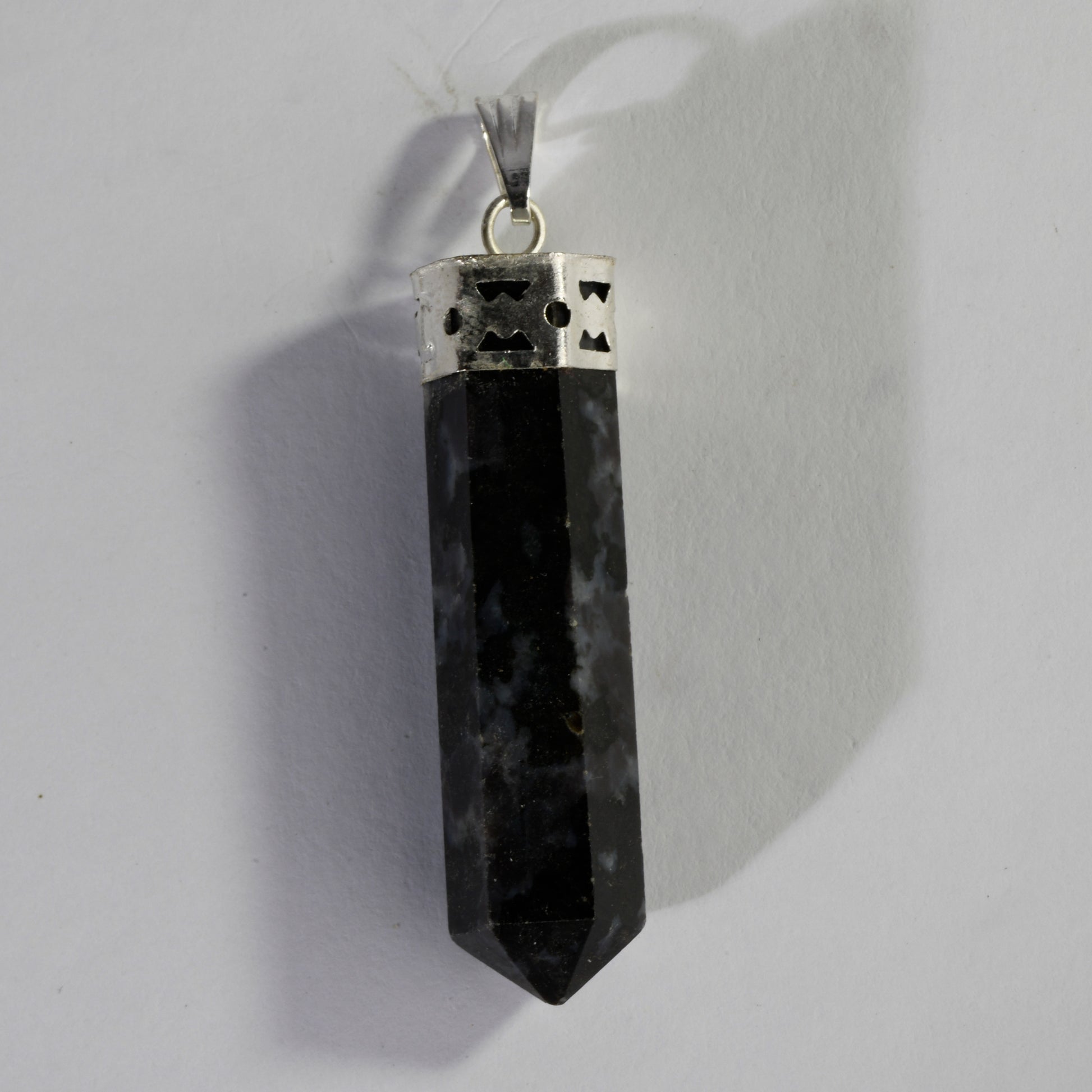 Real Indigo Gabbro Crystal and Stone Necklace Point Pendant Jewellery