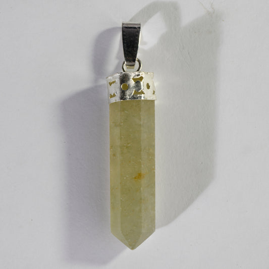 Real Green Aventurine Crystal and Stone Necklace Point Pendant Jewellery