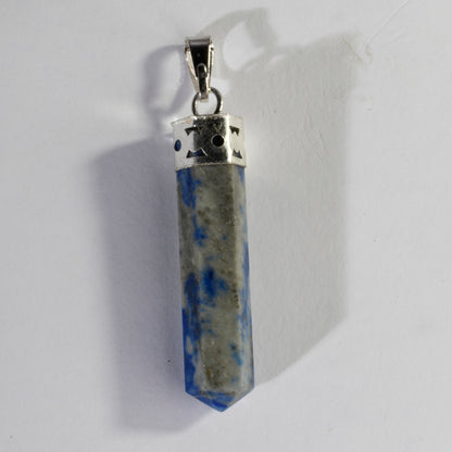 Real Lapis Lazuli Crystal and Stone Necklace Point Pendant Jewellery