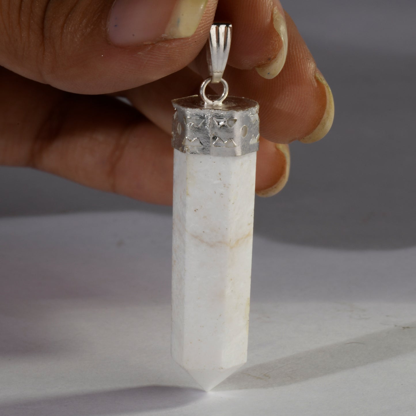 Real Scolecite Crystal and Stone Necklace Point Pendant Jewellery