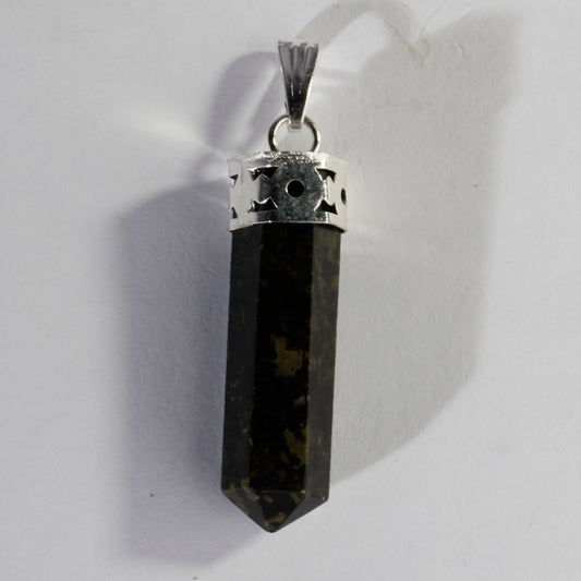 Real Nuummite Crystal and Stone Necklace Point Pendant Jewellery