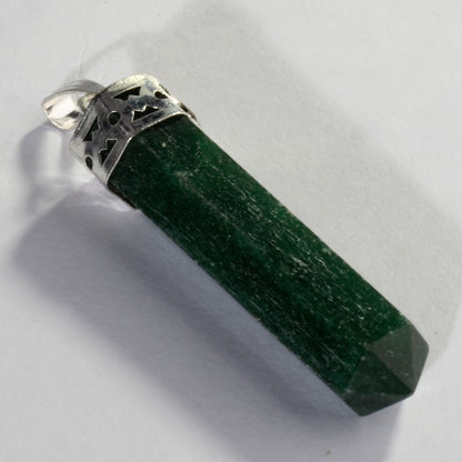 Real Green Jade Crystal and Stone Necklace Point Pendant Jewellery