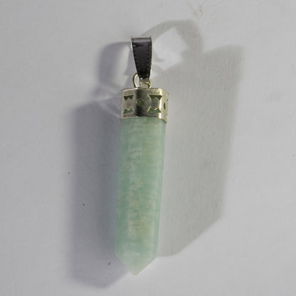 Real Amazonite Crystal and Stone Necklace Point Pendant Jewellery