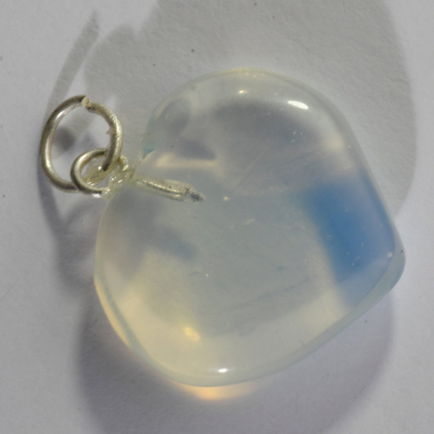 Real Opalite Mini Crystal and Stone Necklace Heart Shaped Pendant Jewellery