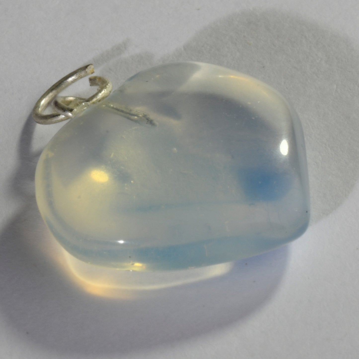 Real Opalite Mini Crystal and Stone Necklace Heart Shaped Pendant Jewellery