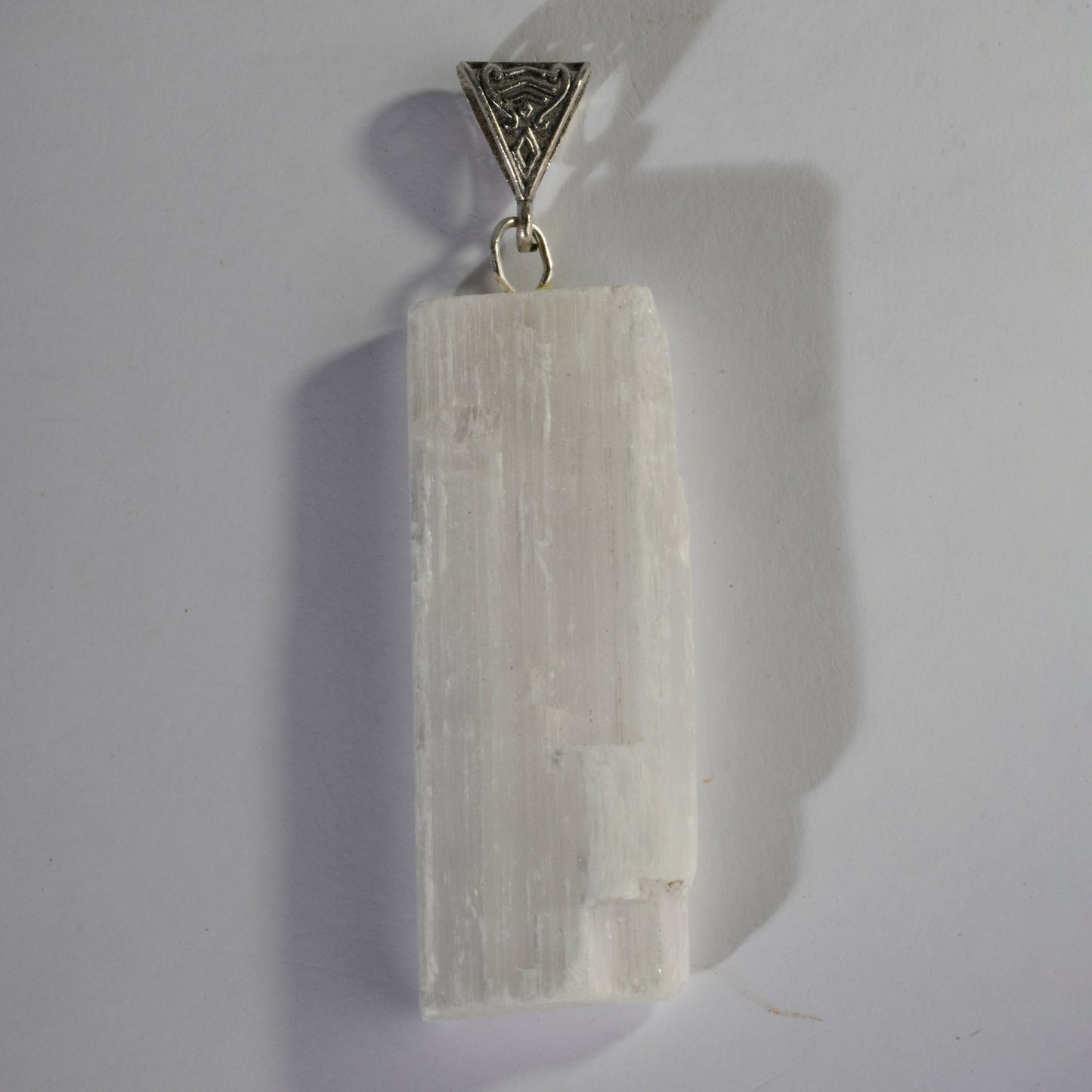 Real Selenite Slab Crystal and Stone Necklace Point Pendant Jewellery