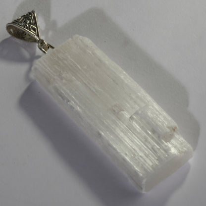 Real Selenite Slab Crystal and Stone Necklace Point Pendant Jewellery