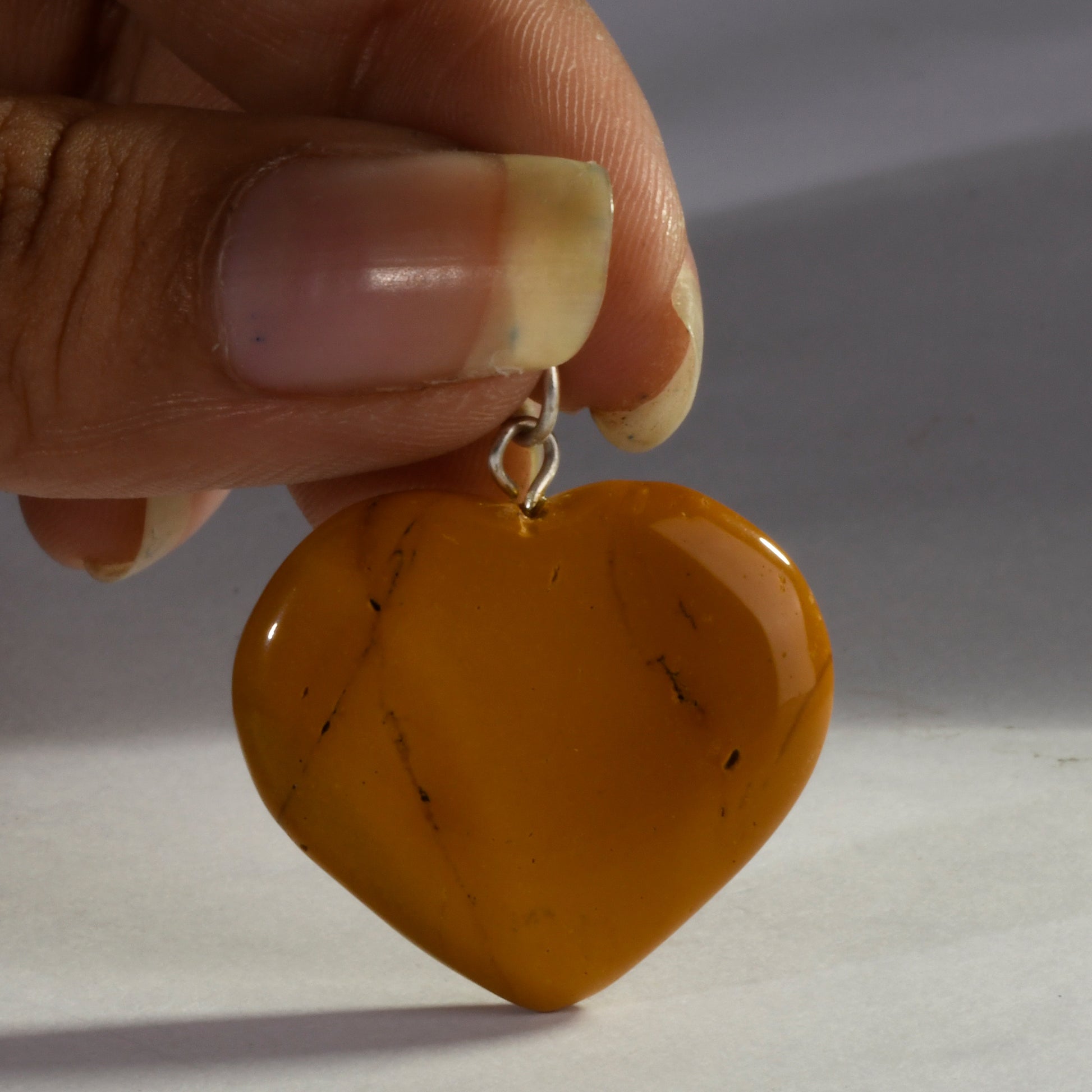 Real Mookaite Jasper Crystal and Stone Necklace Heart Shaped Pendant Jewellery