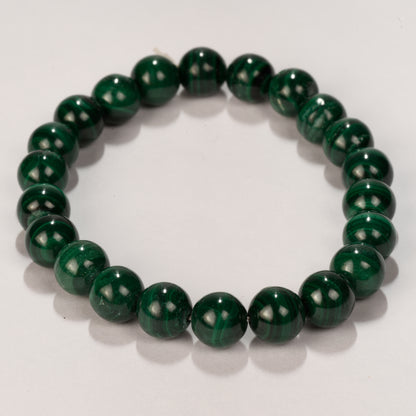 Real Malachite Bead Crystal and Stone Bead Bracelet Jewellery