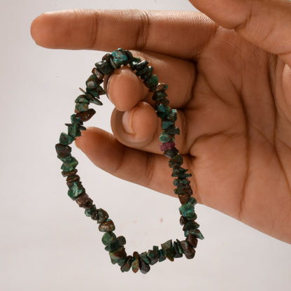 Real Emerald Crystal and Stone Chip Bracelet Jewellery