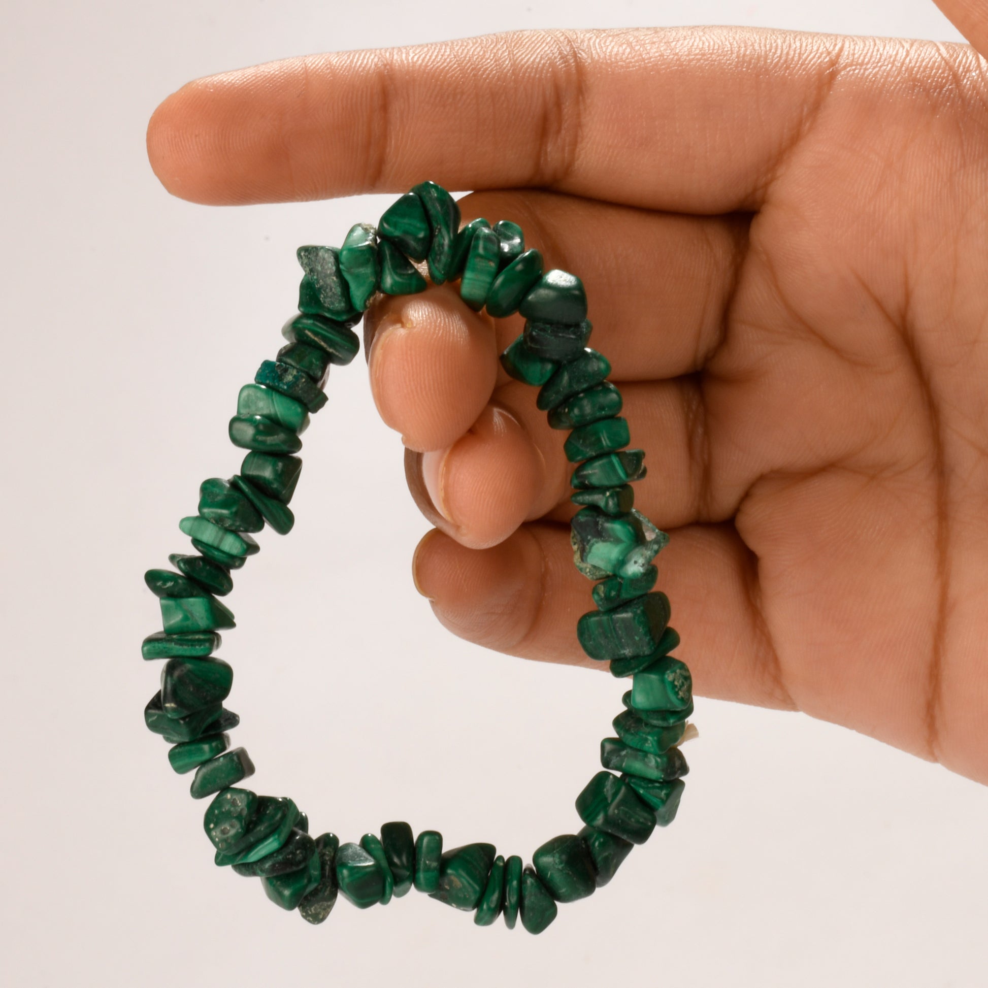 Real Malachite Crystal and Stone Chip Bracelet Jewellery