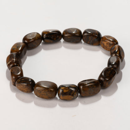 Real Bronzite Mini Crystal and Stone Tumble Bracelet Jewellery