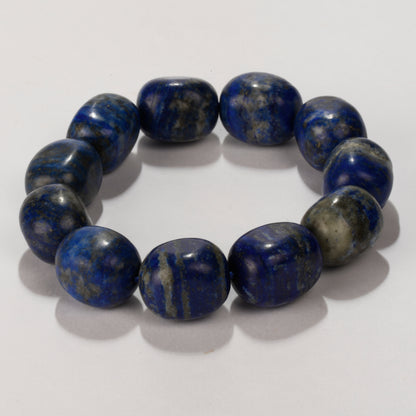 Real Lapis Lazuli Crystal and Stone Tumble Bracelet Jewellery