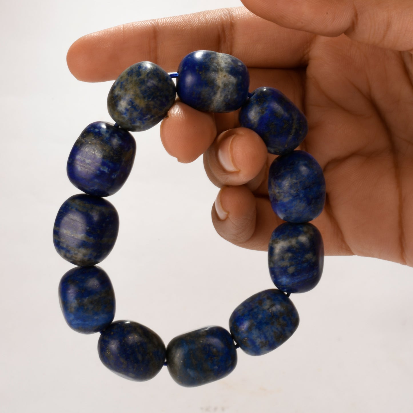 Real Lapis Lazuli Crystal and Stone Tumble Bracelet Jewellery