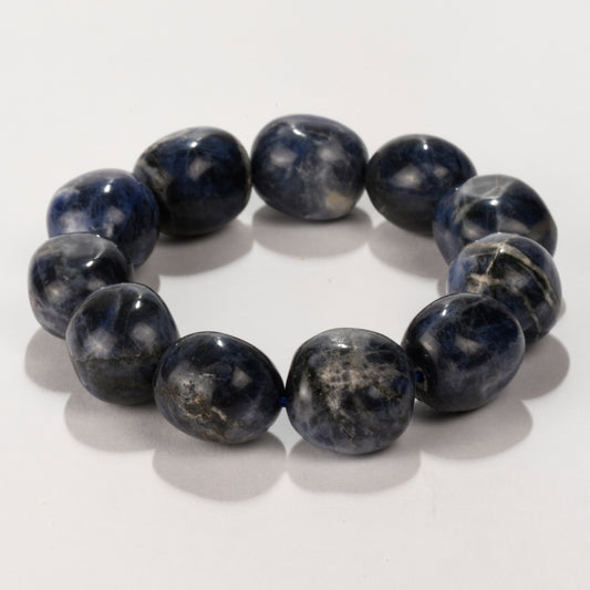 Real Sodalite Crystal and Stone Tumble Bracelet Jewellery