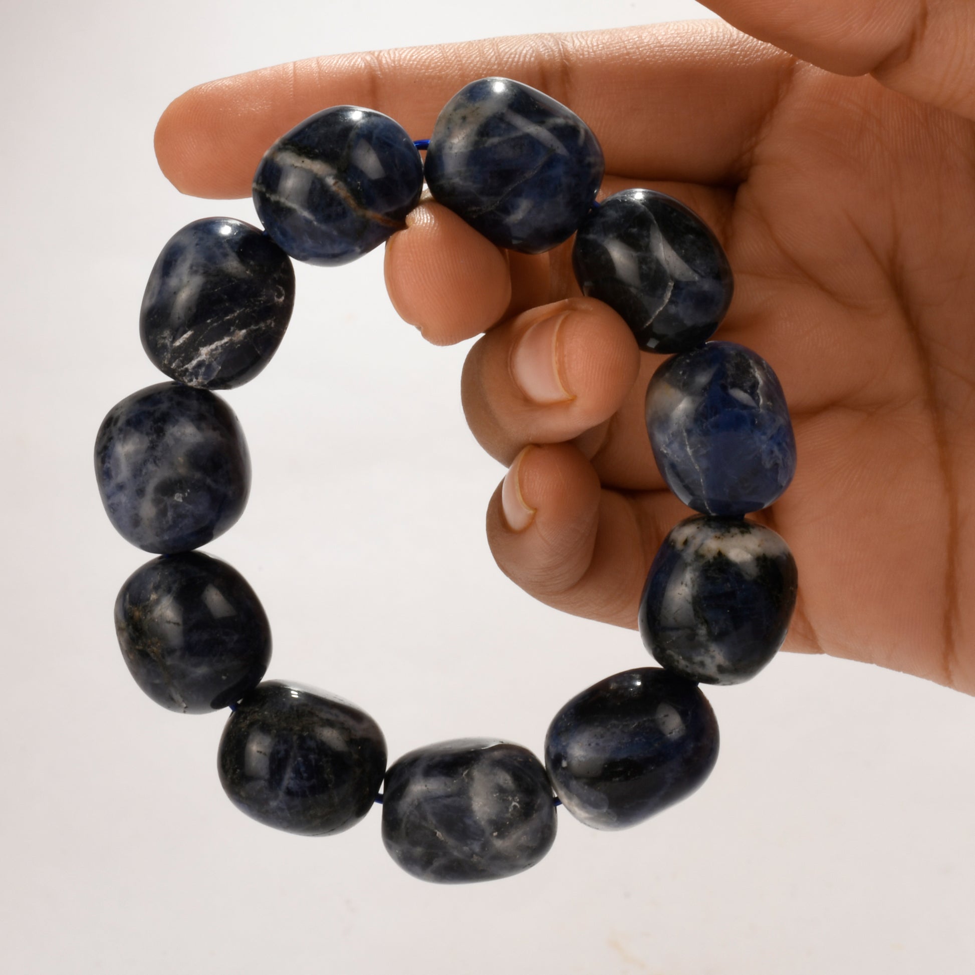 Real Sodalite Crystal and Stone Tumble Bracelet Jewellery