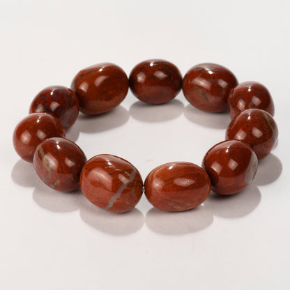 Real Red Jasper Crystal and Stone Tumble Bracelet Jewellery