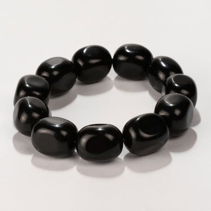 Real Black Onyx Crystal and Stone Tumble Bracelet Jewellery