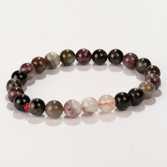 Real Multi Tourmaline Crystal and Stone Bead Bracelet Jewellery 8mm