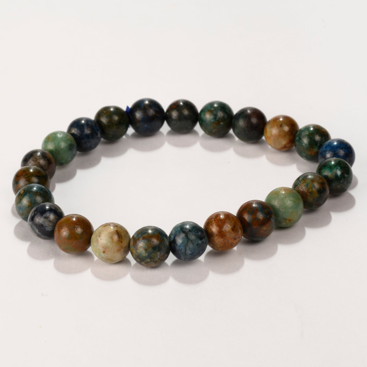 Real Chrysocolla Crystal and Stone Bead Bracelet Jewellery 8mm