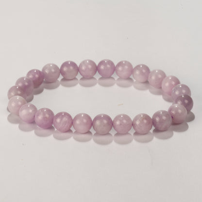 Real Kunzite Crystal and Stone Bead Bracelet Jewellery 8mm