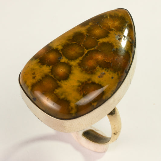 Real Ocean Jasper Crystal and Stone Ring Jewellery