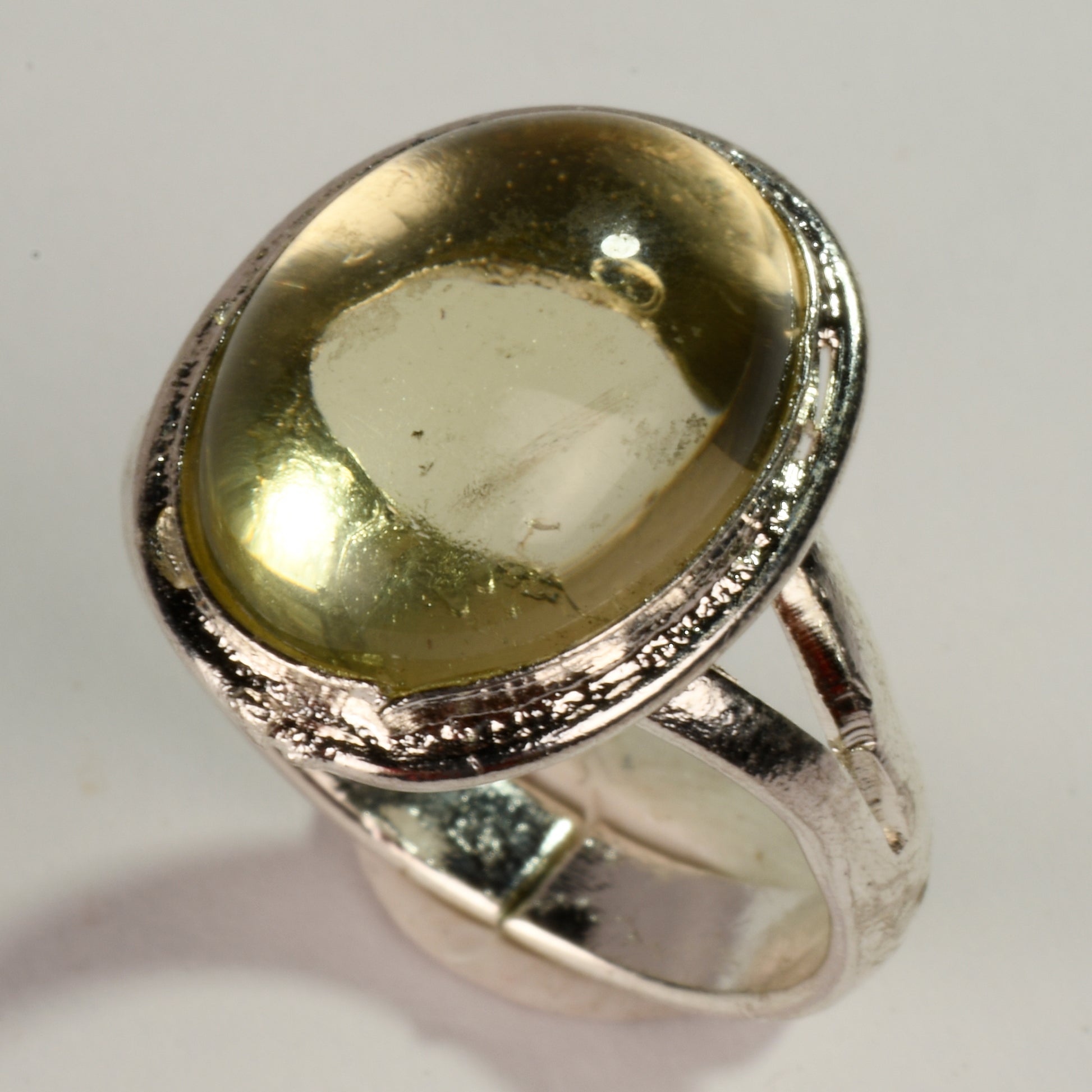 Real Lemon Quartz Crystal and Stone Ring Jewellery