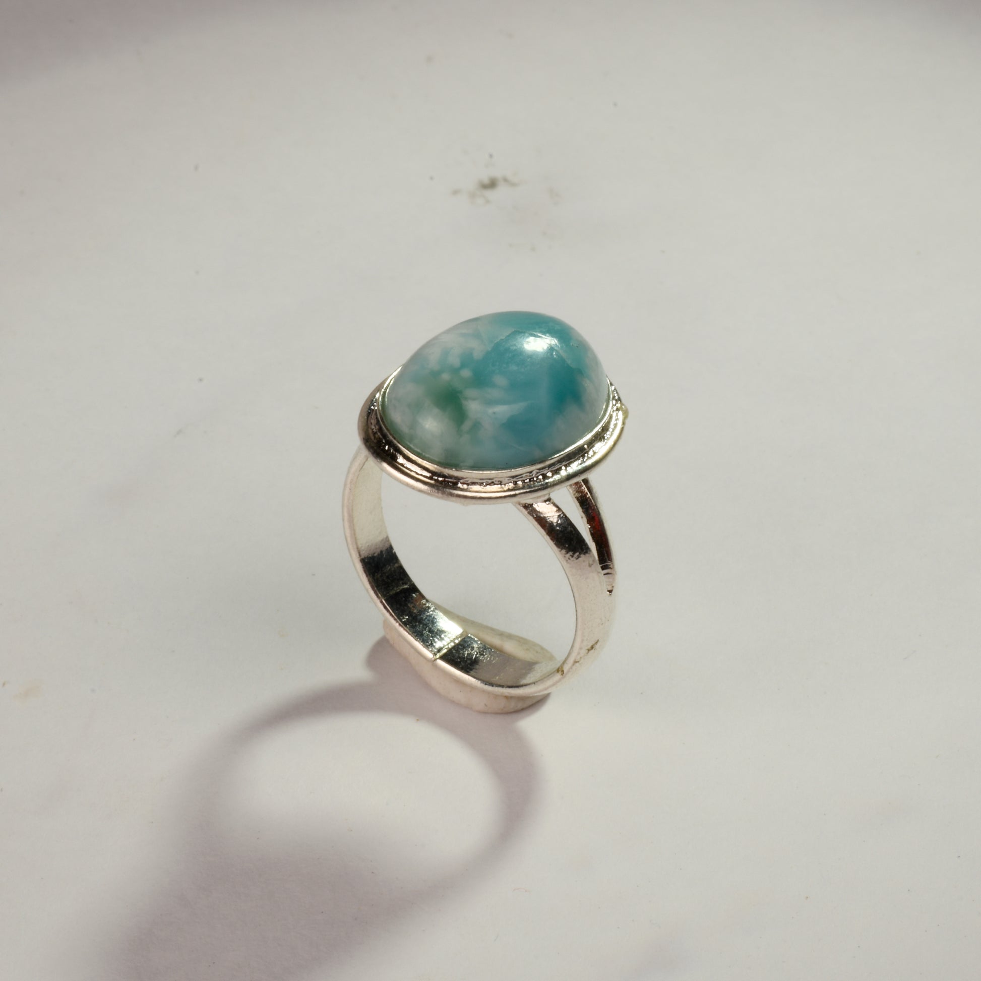 Real Larimar Crystal and Stone Ring Jewellery