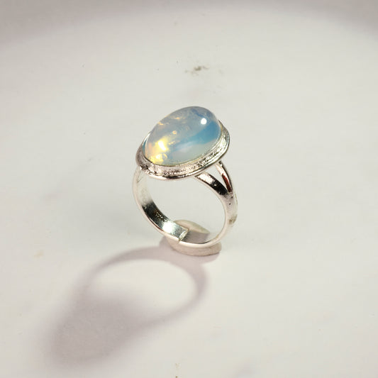 Real Opalite Crystal and Stone Ring Jewellery