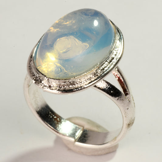 Real Opalite Crystal and Stone Ring Jewellery