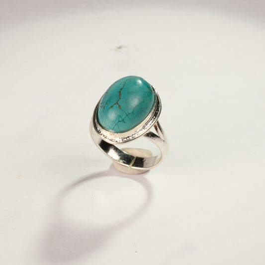 Real Turquoise Crystal and Stone Ring Jewellery