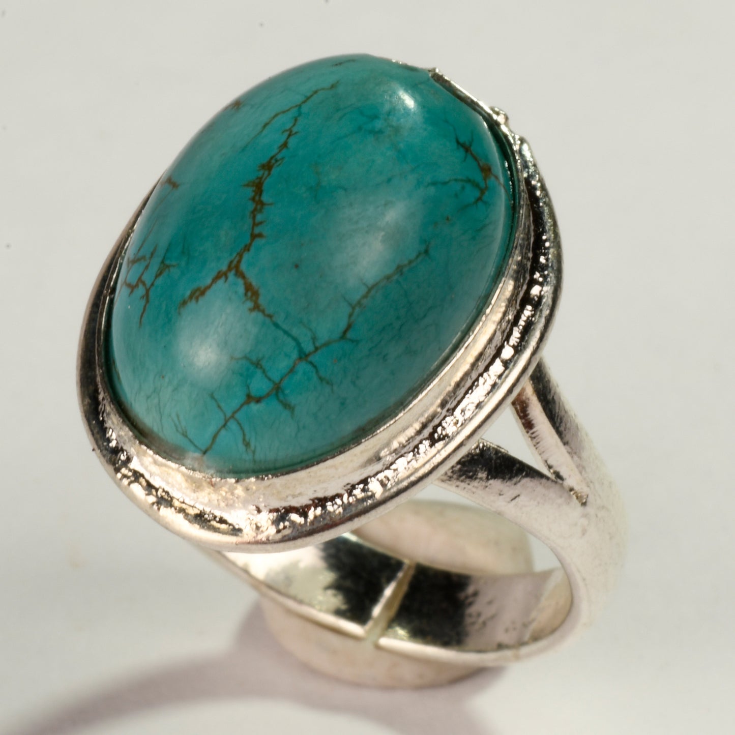 Real Turquoise Crystal and Stone Ring Jewellery