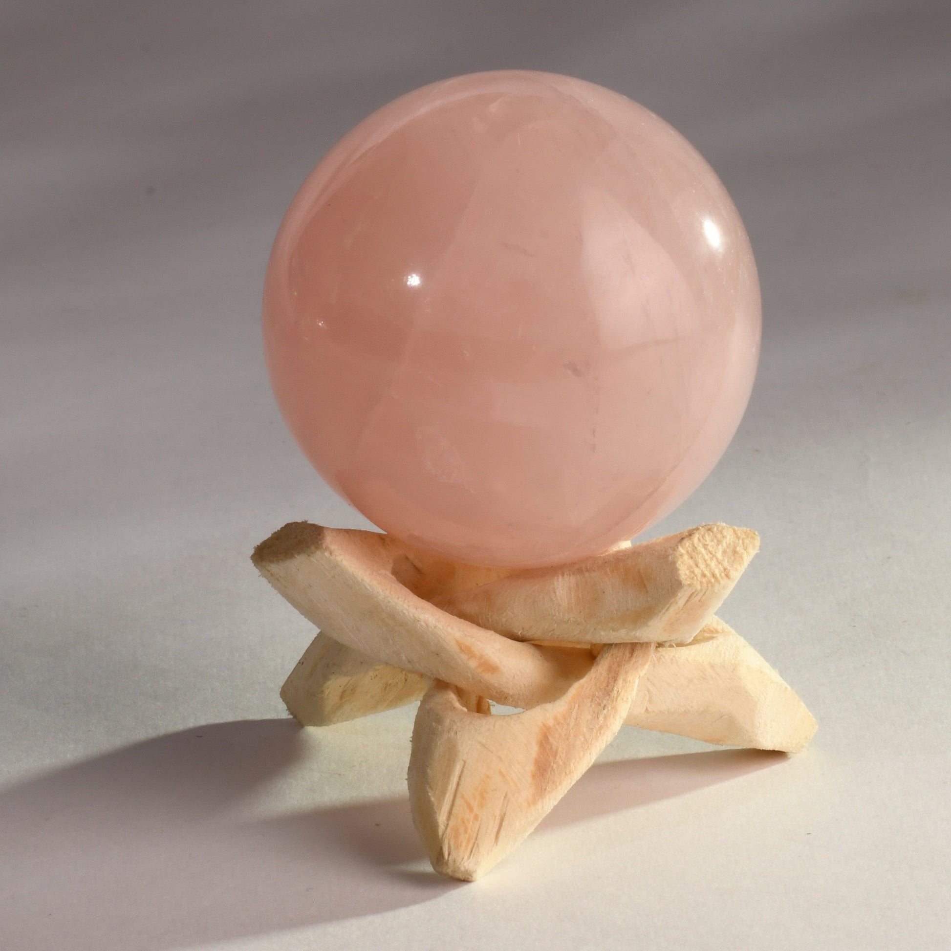 Real Rose Quartz Crystal Ball Sphere