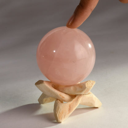 Real Rose Quartz Crystal Ball Sphere