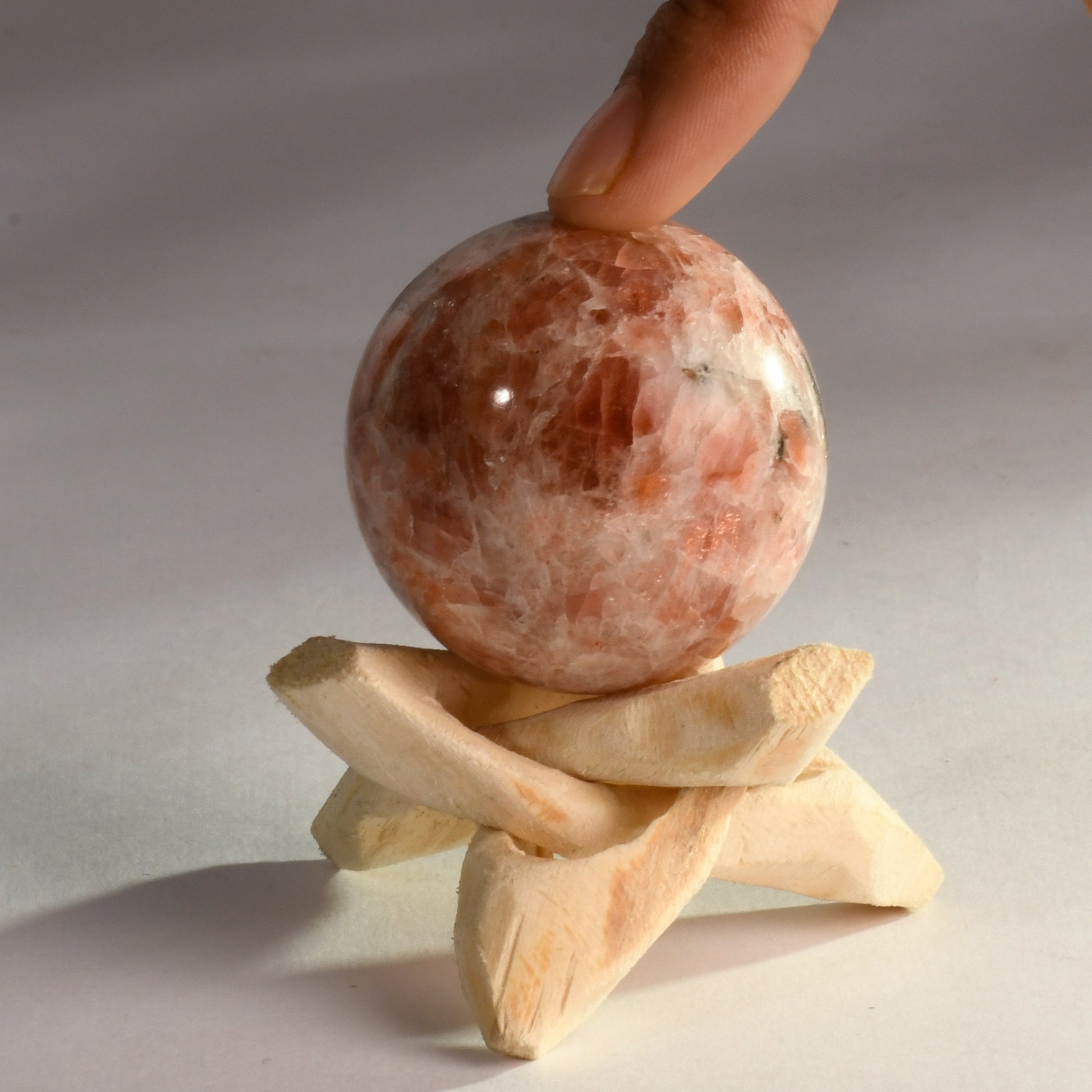 Real Sunstone Crystal Ball Sphere