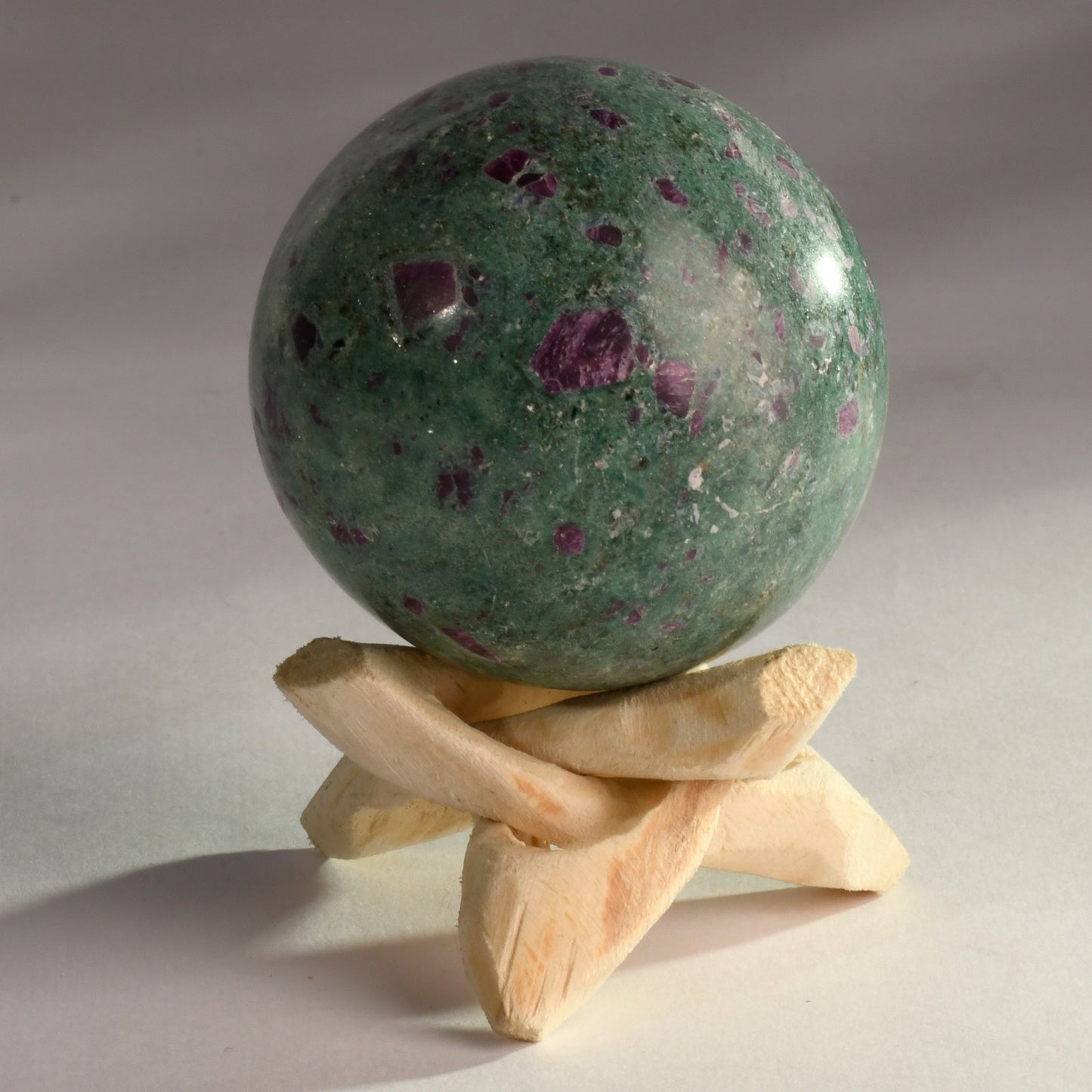 Real Ruby Fusite Crystal Ball Sphere